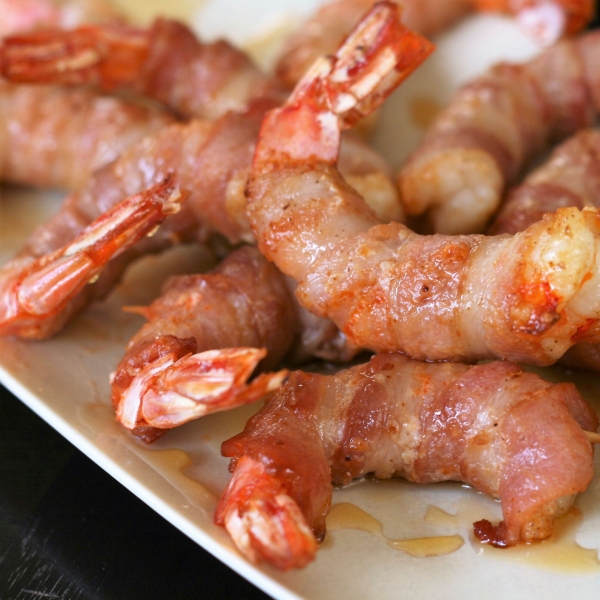 Air-Fried Bacon-Wrapped Shrimp