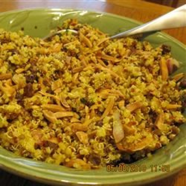 Curried Citrus Quinoa with Raisins and Toasted Almonds