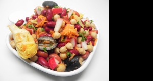 Jonny's Easy Garbonzalicious Tangy Artichoke and Bean Salad