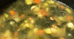 Loaded Black-Eyed Peas, Spinach, and Vegetable Soup