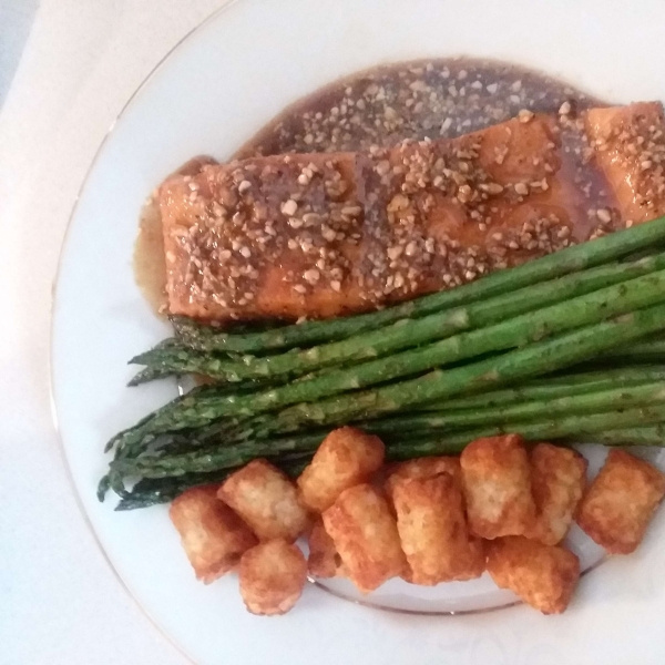 Baked Bourbon and Brown Sugar Salmon Nuggets