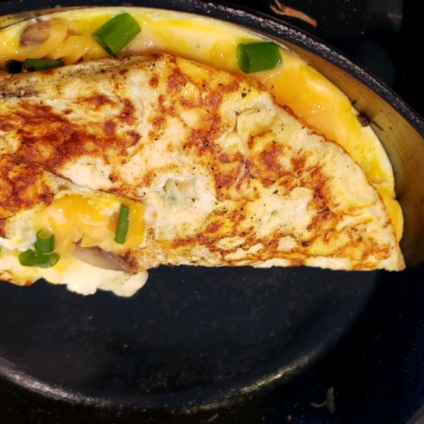 Mushroom, Scallion, and Cheese Omelet