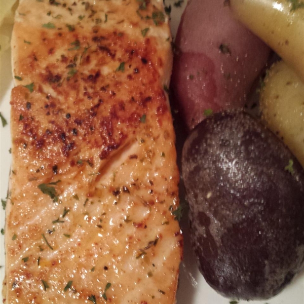 Jacob's Grilled Cajun Salmon with Roasted Fingerling Potatoes