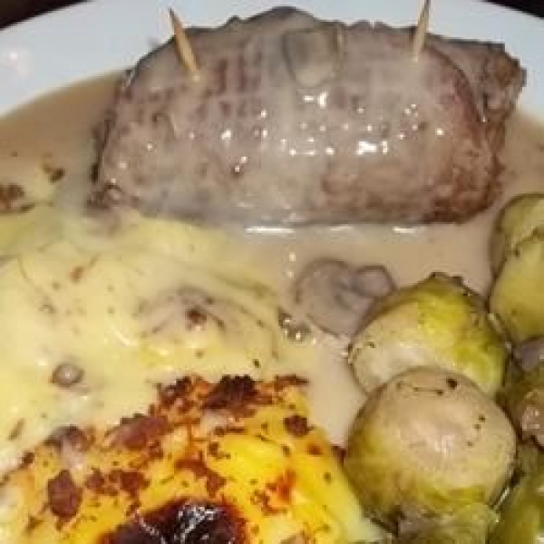 Mushroom Stuffed Beef Rouladen