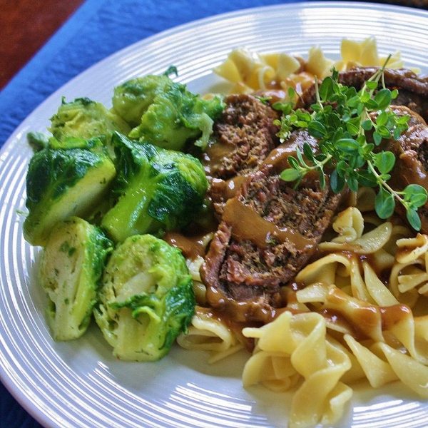 Mushroom Stuffed Beef Rouladen