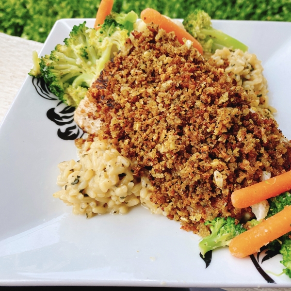 Pan-Seared Mahi Mahi with Gremolata Bread Crumbs