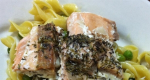 Thyme Salmon with Sage Pasta