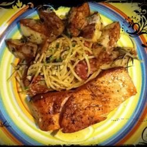 Thyme Salmon with Sage Pasta