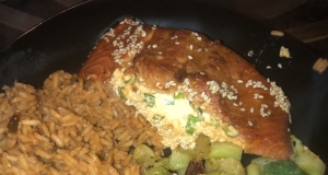 Sara's Soy Marinated and Cream Cheese-Stuffed Salmon