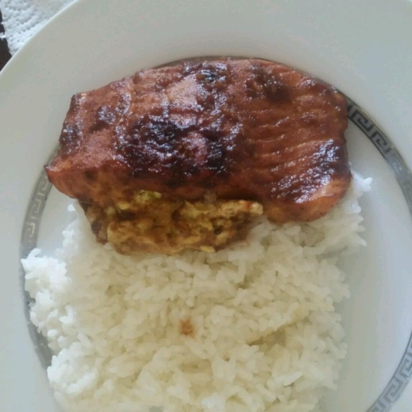 Sara's Soy Marinated and Cream Cheese-Stuffed Salmon