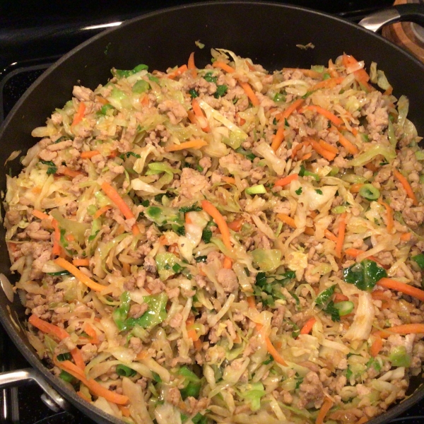 Keto Beef Egg Roll Slaw