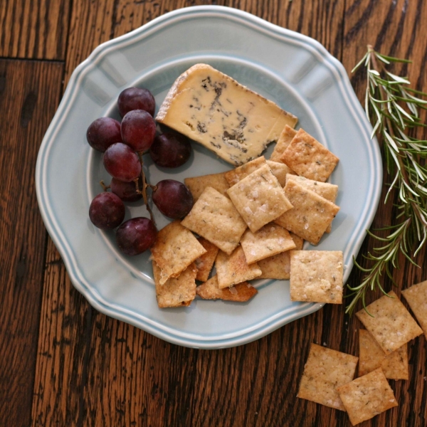 Sourdough Rosemary Crackers