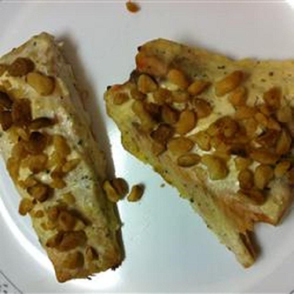 Creamy Macadamia Nut Baked Salmon