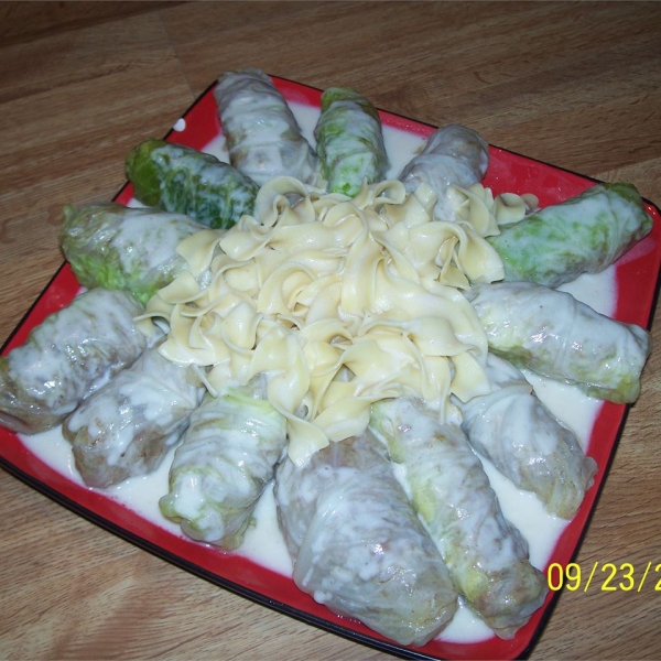 Ukrainian Meat Filled Cabbage Rolls