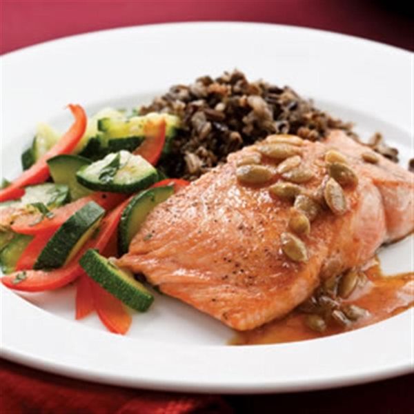 Salmon with Pepita-Lime Butter