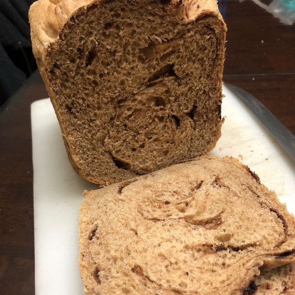 Chocolate Cinnamon Roll Bread Machine Bread