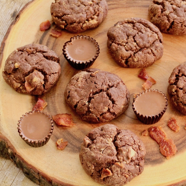 Chocolate, Peanut Butter, and Bacon Cookies