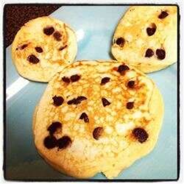 Lighter Chocolate Chip Pancakes