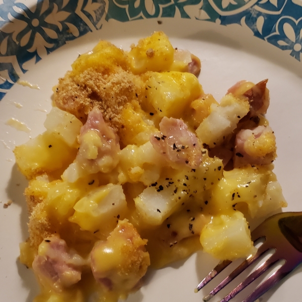 Leftover Ham -n- Potato Casserole