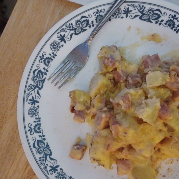 Leftover Ham -n- Potato Casserole