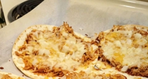 BBQ Chicken Tortilla Pizza