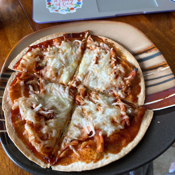 BBQ Chicken Tortilla Pizza