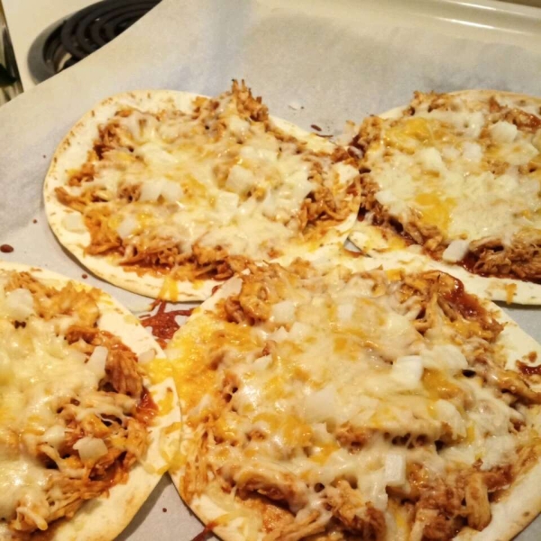 BBQ Chicken Tortilla Pizza