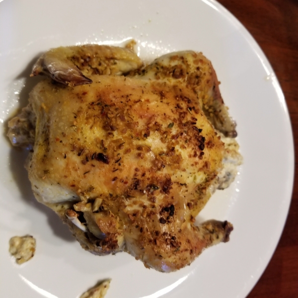 Cornish Hens with Garlic Cream Cheese