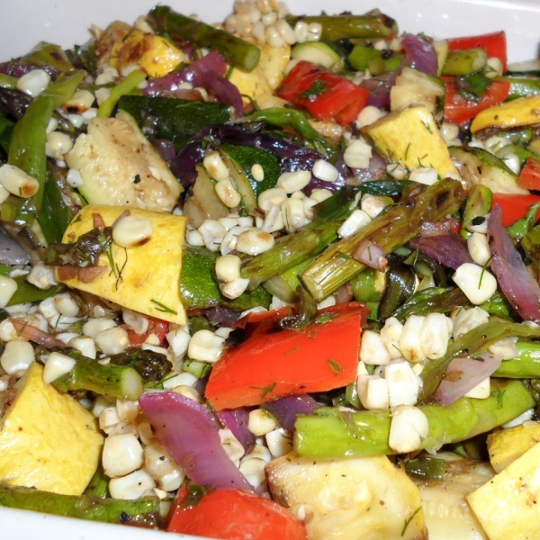 Grilled Vegetable Salad with Fresh Herb Vinaigrette