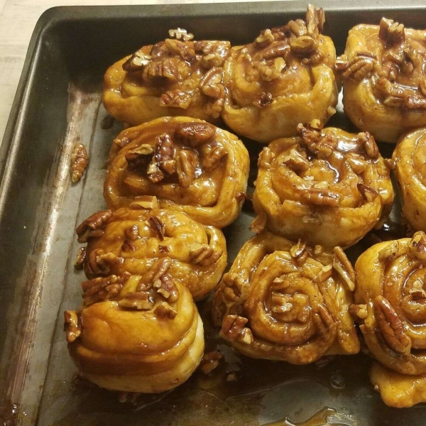 Grandmother Stougaard's Caramel Pecan Sweet Rolls