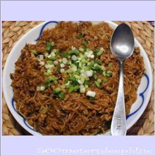 Ants Climbing a Tree (Sichuan Spicy Vermicelli Stir-Fry)