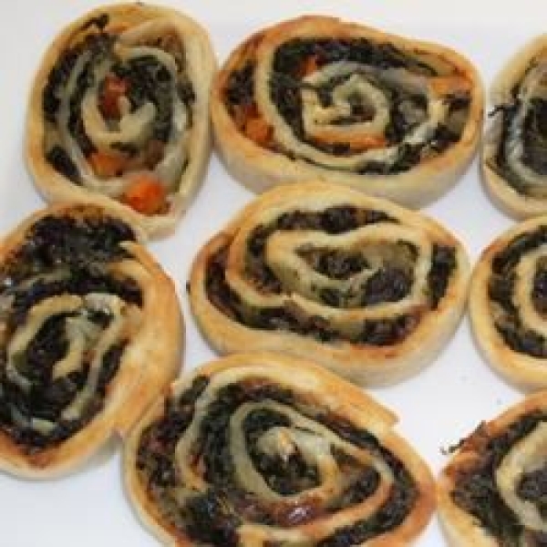 Spinach and Mushroom Pinwheels