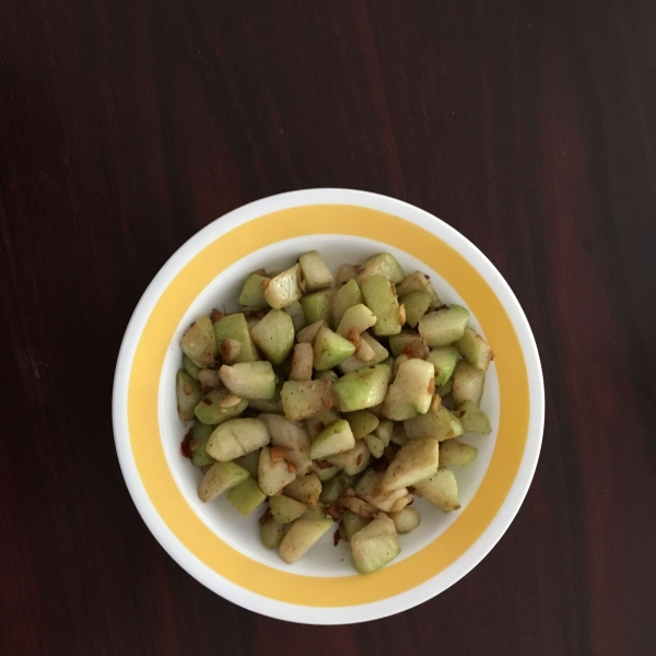 Chayote Squash With Red Peppers and Ginger