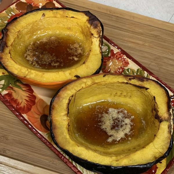 Roasted Acorn Squash with Brown Sugar