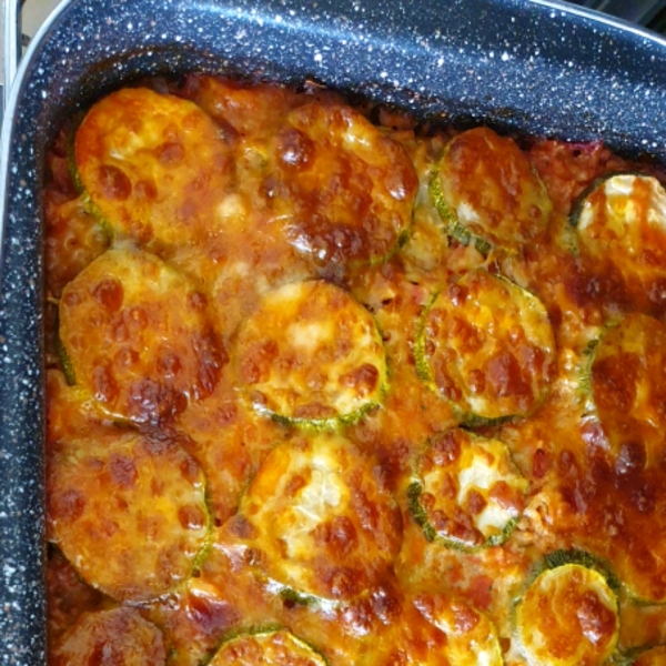 Potato, Rice and Zucchini Bake