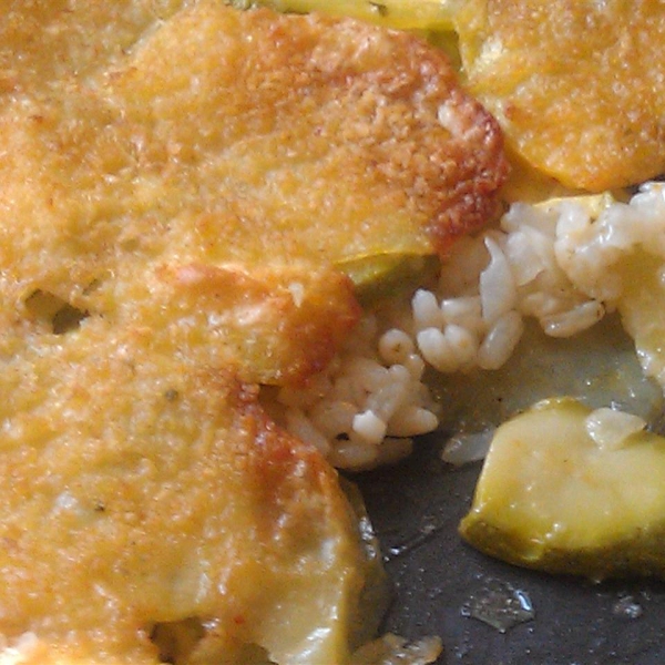 Potato, Rice and Zucchini Bake