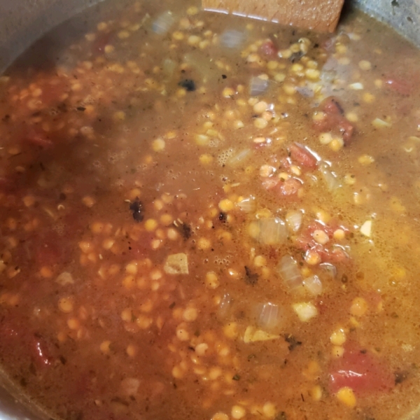 Coconut-Curry Lentil Stew Served over Quinoa