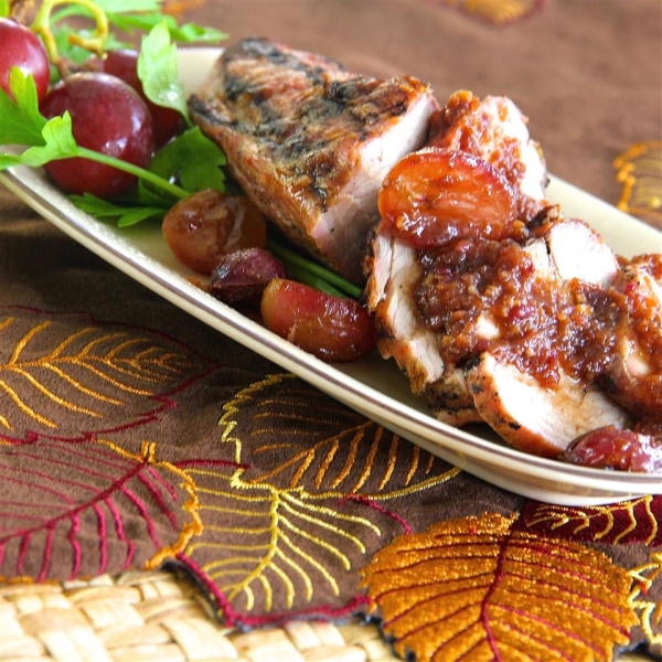 Pork Tenderloin with a Honey Grape Sauce