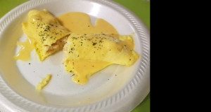 Seafood Omelets with Creamy Cheese Sauce