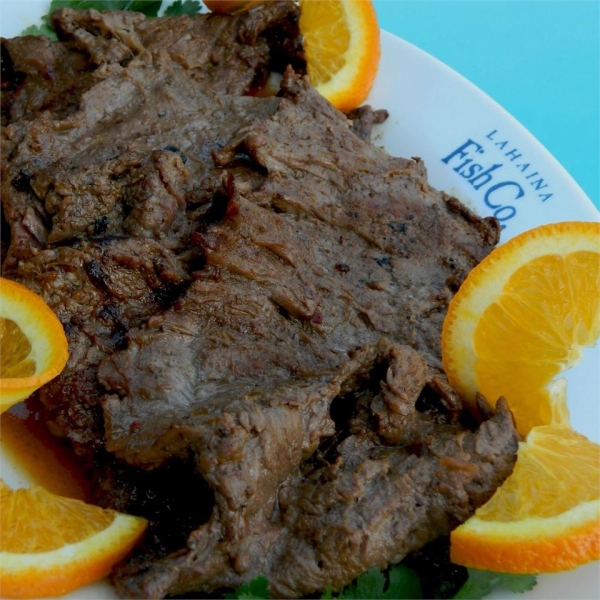 Grilled Blood Orange Chuck Steak