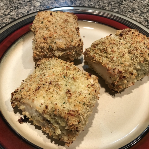 Panko-Parmesan Halibut