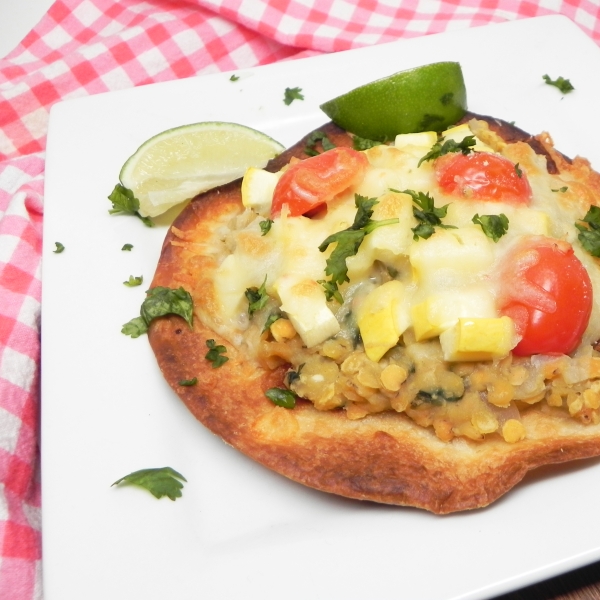Lentil and Veggie Tostadas