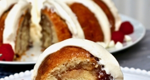 White Chocolate-Raspberry Bundt® Cake