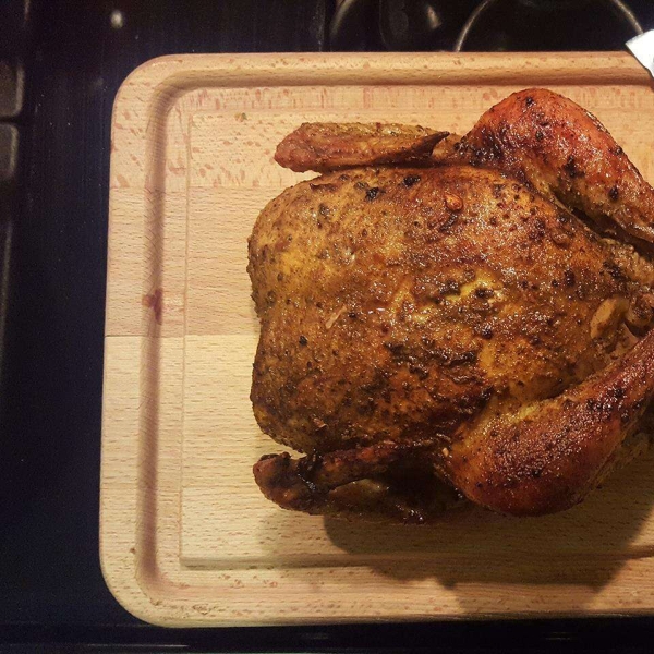 Garlic and Rosemary Lemon-Roasted Chicken