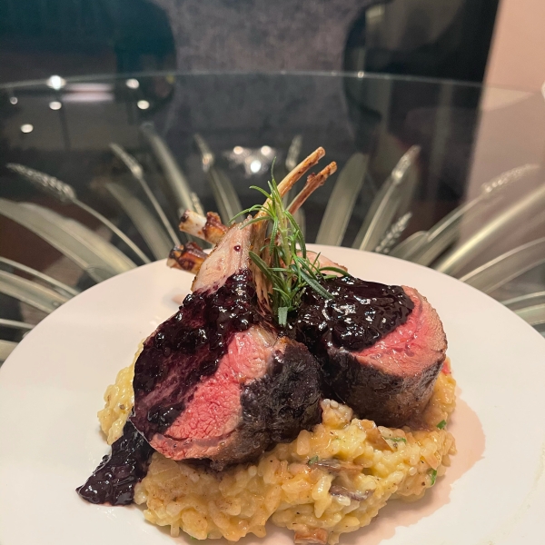 Rack of Lamb with Blueberry Sauce