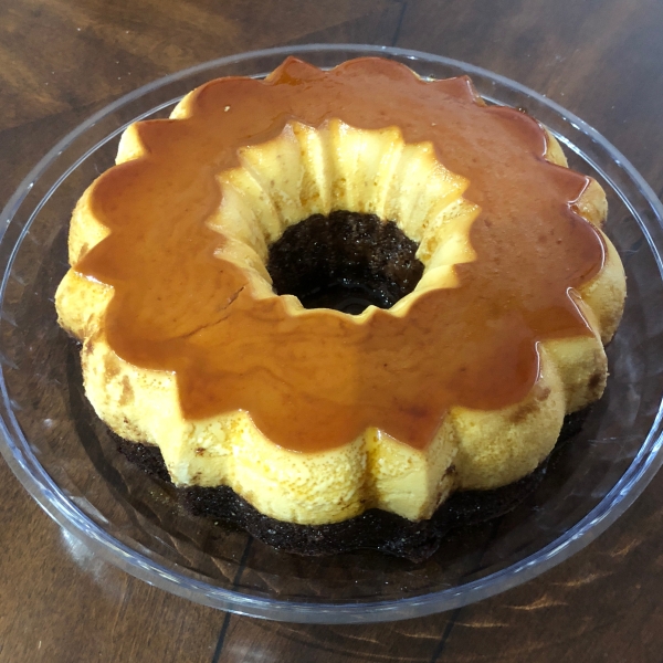 Chocolate Caramel Flan Cake