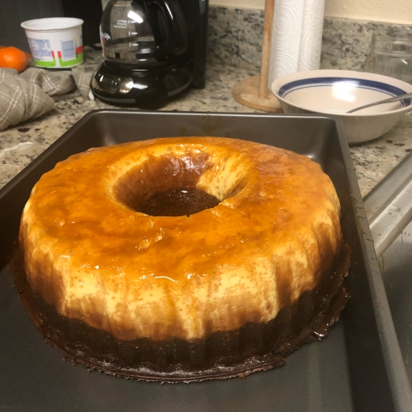 Chocolate Caramel Flan Cake