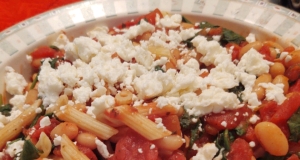 Greek Pasta with Tomatoes and White Beans