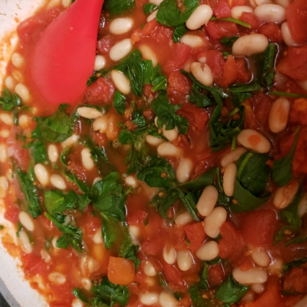 Greek Pasta with Tomatoes and White Beans