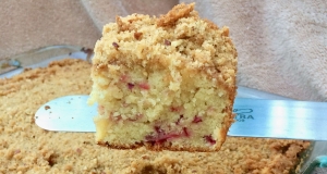 Cranberry Sour Cream Coffee Cake with Pecan Crumb Topping